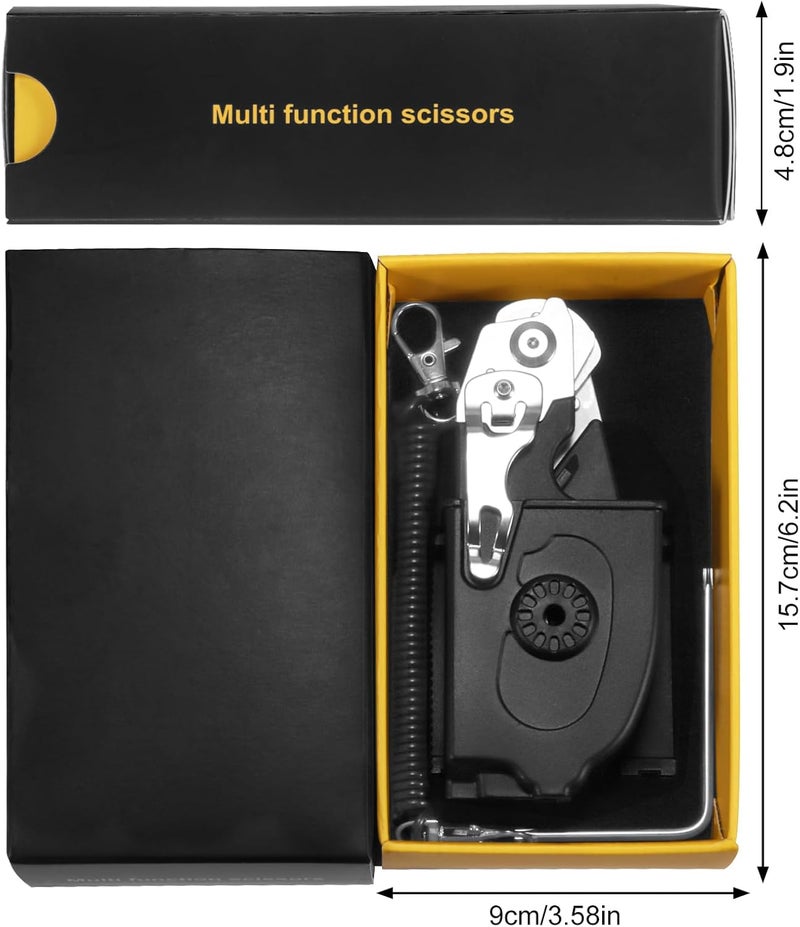 Lemasa 6-in-1 trauma shears - emergency responders, outdoor emergencies, medical staff, and outdoor camping, Gift box packaging with scissors storage K sheaths (Black Orange) - Image 3